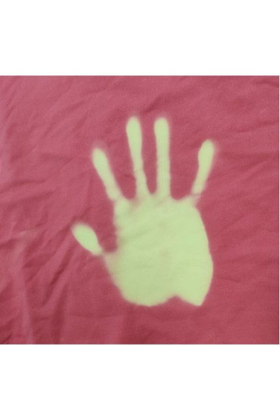 DG-HJ Thermochromic Elastic Fabric; Temperature-sensitive Color-changing Fabric; Temperature-sensitive Mask Fabric; Thermochromic Milk Fiber; Temperature-sensitive Elastic Knit Fabric  Composition: 95% Polyester, 5% Spandex  Yarn Count: 100D  Weight: 200g side view